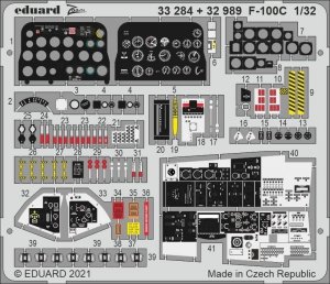 Eduard 33284 F-100C TRUMPETER 1/32 