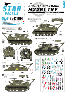 Star Decals 35-C1104 US Special Shermans - M32B1 TRV 1/35