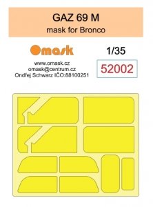 Omask 52002 GAZ 69 M mask (for Bronco) 1/35