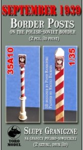 Toro 35A10 słupy graniczne na granicy polsko-radzieckiej - wrzesień 1939 (2 szt., wydruk 3D) 1/35