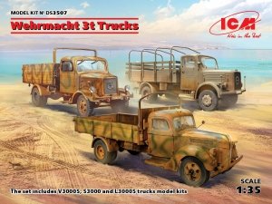 ICM DS3507 Wehrmacht 3t Trucks (V3000S, KHD S3000, L3000S) 1/35