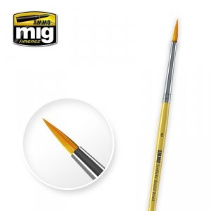 AMMO of Mig Jimenez 8616 6 SYNTETIC ROUND BRUSH