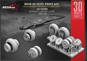 RESArm 48-03088 MIG-29 - Wheels under load (3D resin printing) 1/48