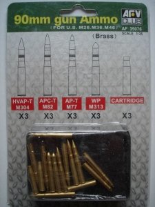 AFV Club 35076 90mm Gun Ammo 1/35