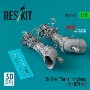 RESKIT RSU35-0047 CH-54A Tarhe engines for ICM kit (3D Printed) 1/35