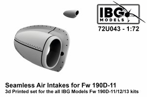 IBG 72U043 Seamless Air Intakes for Fw 190D-11/12/13 1/72