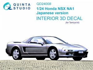 Quinta Studio QD24008 Honda NSX NA1 Japanese version 3D-Printed & coloured Interior on decal paper (Tamiya) 1/24