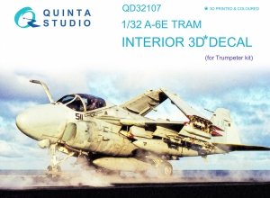 Quinta Studio QD32107 A-6E TRAM Intruder 3D-Printed & coloured Interior on decal paper (Trumpeter) 1/32