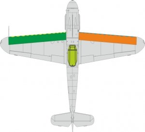 Eduard EX1087 Bf 109G Wings Leading Edge Wavy Lines masks 1/48