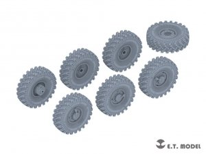 E.T. Model P35-116 Russian URAL-4320 Truck Weighted Road Wheels(3D Printed) For TRUMPETER Kit 1/35