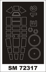 Montex SM72317 E-16A1 FUJIMI 1:72