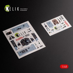 KELIK K48096 F-105D Thunderchief - interior 3D decals for HobbyBoss kit 1/48