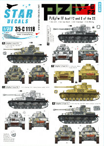 Star Decals 35-C1118 PzKpfw IV F2 and G of the Waffen-SS 1/35