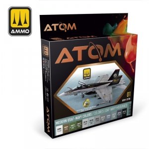AMMO of Mig Jimenez ATOM 20700 Modern USAF-NAVY Colors Set 12 x 20 ml 