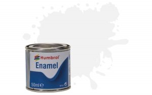 Humbrol AQ0022 Enamel Paint: 22 White Gloss (50 ml)