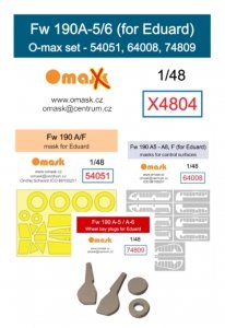 Omask X4804 Fw 190A-5/6 O-max set for Eduard 1/48