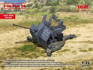 ICM 35717 Flak 38 WWII German AA Gun 1/35