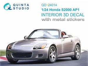 Quinta Studio QD+24014 Honda S2000 AP1 3D-Printed & coloured Interior on decal paper (Tamiya) (with metal sticker parts) 1/35