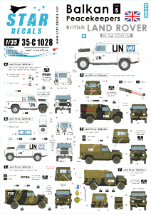 Star Decals 35-C1028 Balkan Peacekeepers #5. British Land Rover 1/35