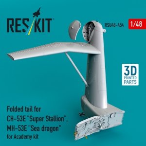 RESKIT RSU48-0454 Folded tail for CH-53E Super Stallion, MH-53E Sea dragon for Academy kit (3D printed) 1/48