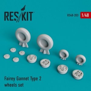 RESKIT RS48-0203 Fairey Gannet Type 2 wheels set 1/48