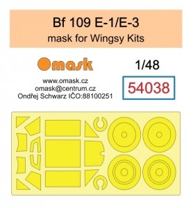 Omask 54038 Bf 109 E-1 / E-3 mask (for Wingsy Kits) 1/48