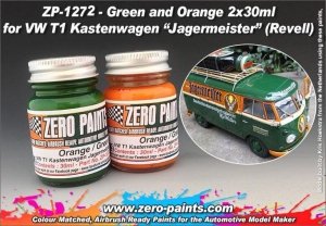 Zero Paints ZP-1272 Green and Orange Paint Set 2x30ml For Revell 07076 - VW T1 Kastenwagen/Jagermeister