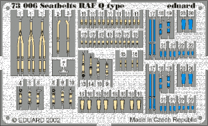 Eduard 73006 Seatbelts RAF Q type 1/72