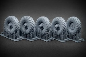 ScaleX WM 35005S GAZ-66 Sagged wheel set (for Trumpeter) 1/35