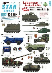 Star Decals 35-C1114 Lebanese Tanks & AFVs 7 1/35