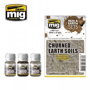 AMMO of Mig Jimenez 7441 CHURNED EARTH SOILS 3x35ml