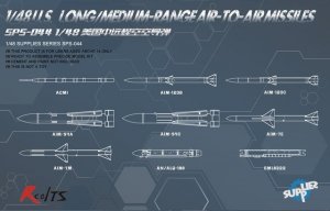 Meng Model SPS-044 U.S. Long/Medium-Range Air-to-Air Missiles 1:48