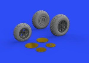 Eduard 648782 P-38J wheels TAMIYA 1/48