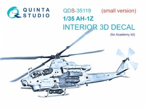 Quinta Studio QDS-35119 AH-1Z 3D-Printed coloured Interior on decal paper (Academy) (Small version) 1/35