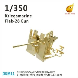 Very Fire DKM11 Kriegsmarine Flak-28 Gun（8 Sets) 1/350