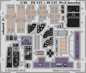 Eduard FE747 Pe-2 interior ZVEZDA 1/48