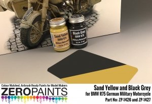 Zero Paints ZP-1426YELLOW BMW R75 German Military Motorcycle Sand Yellow 60ml