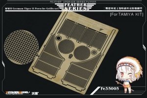 Voyager Model FE35005 WWII German King Tiger (Porsche Turret) Grills Set (Tamiya) 1/35