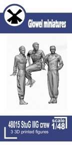 Glowel Miniatures 48015 StuG IIIG crew (3 Figures, 3D Printed) 1/48