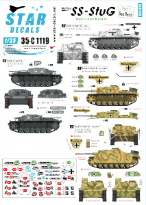 Star Decals 35-C1119 SS - StuG # 3. Das Reich 1/35