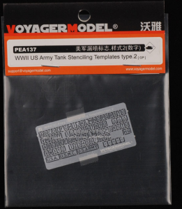 Voyager Model PEA137 WWII US Army Tank Stenciling Templates Type 2 1/35