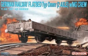 Dragon 6085 German Railway Flatbed Typ Ommr (2 Axle) w/MG Crew 1/35