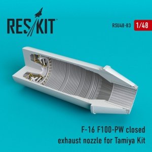 RESKIT RSU48-0083 F-16 (F100-PW) closed exhaust nozzles for Tamiya kit 1/48