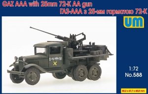 Unimodels 588 GAZ AAA with 25 mm 72-K AA Gun 1/72