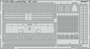 Eduard 481023 SBD-1 landing flaps for ACADEMY 1/48