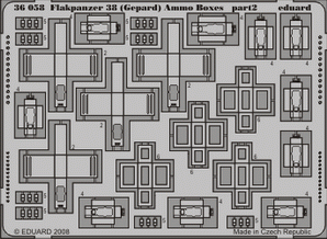 Eduard 36058 Flakpanzer 38 (Gepard) Ammo. Boxes 1/35 Italeri