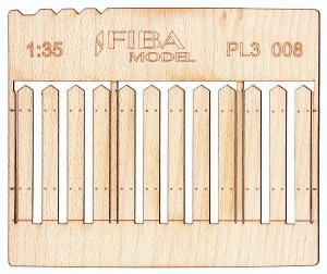 Model scene PL3-008 Wooden fence type 8 Drewniany płot 1/35