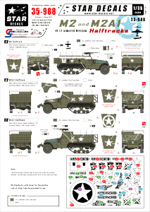 Star Decals 35-988 US M2 and M2A1 Halftracks 1/35