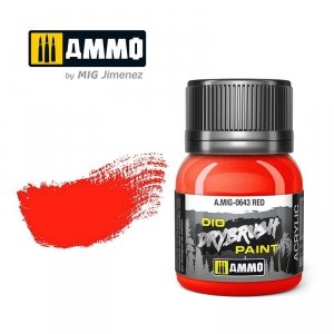 Ammo of Mig 0643 DRYBRUSH Red 40ml