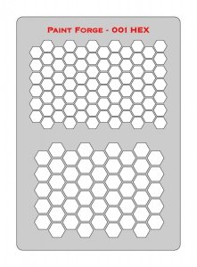 Paint Forge PFST001L STENCIL - HEX